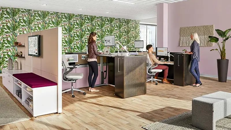 heigh adjustable desk by ology