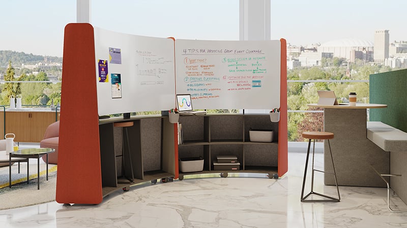 moveable acoustic screen for the office